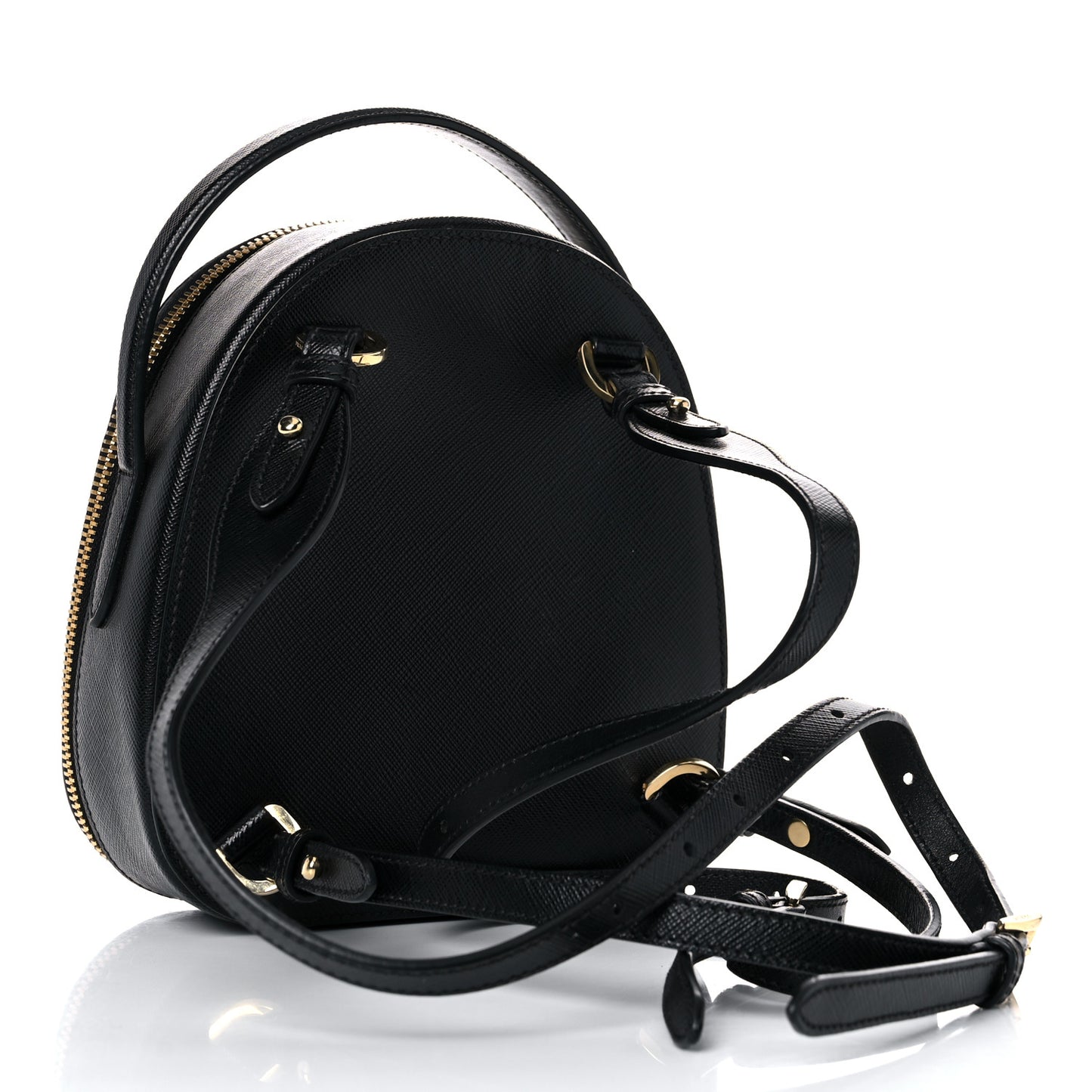 Saffiano Lux Mini Odette Backpack Black