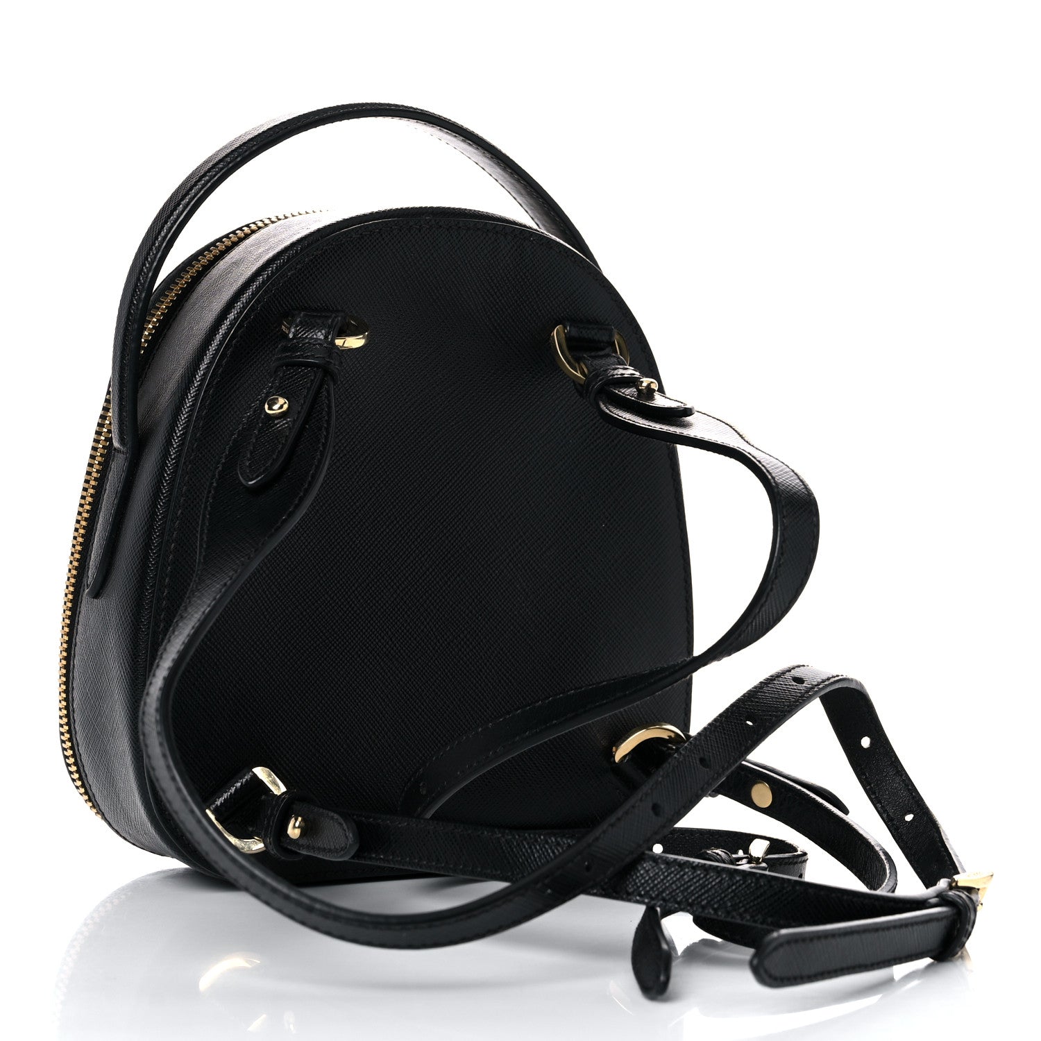 Prada Saffiano Lux Mini Odette Backpack Black 3 of 12