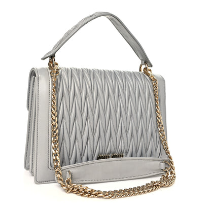 Miu Miu Nappa Confidential Matelasse Top Handle Nube 3 of 10
