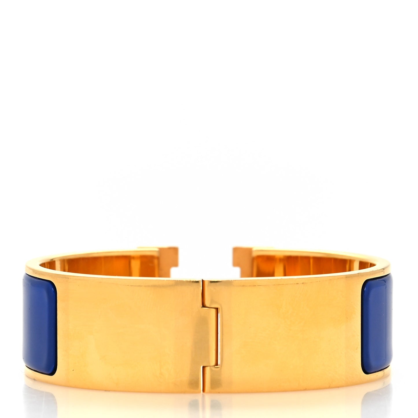 Enamel Wide Clic Clac H Bracelet GM Bleu Royal