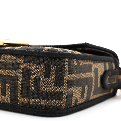Fendi Fabric Jacquard FF 1974 Mini Baguette Tobacco Moro Black 10 of 13