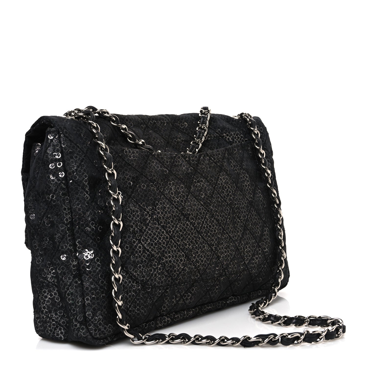Chanel Hidden Sequin Maxi Flap Black 3 of 11