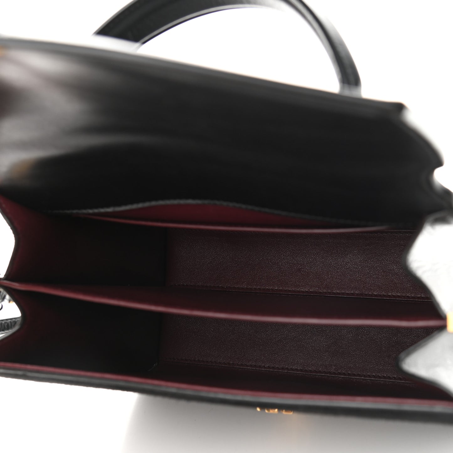 Kid Scamosciato Smooth Calfskin Medium Classic Monogram Cassandra Top Handle Black Rouge Legion