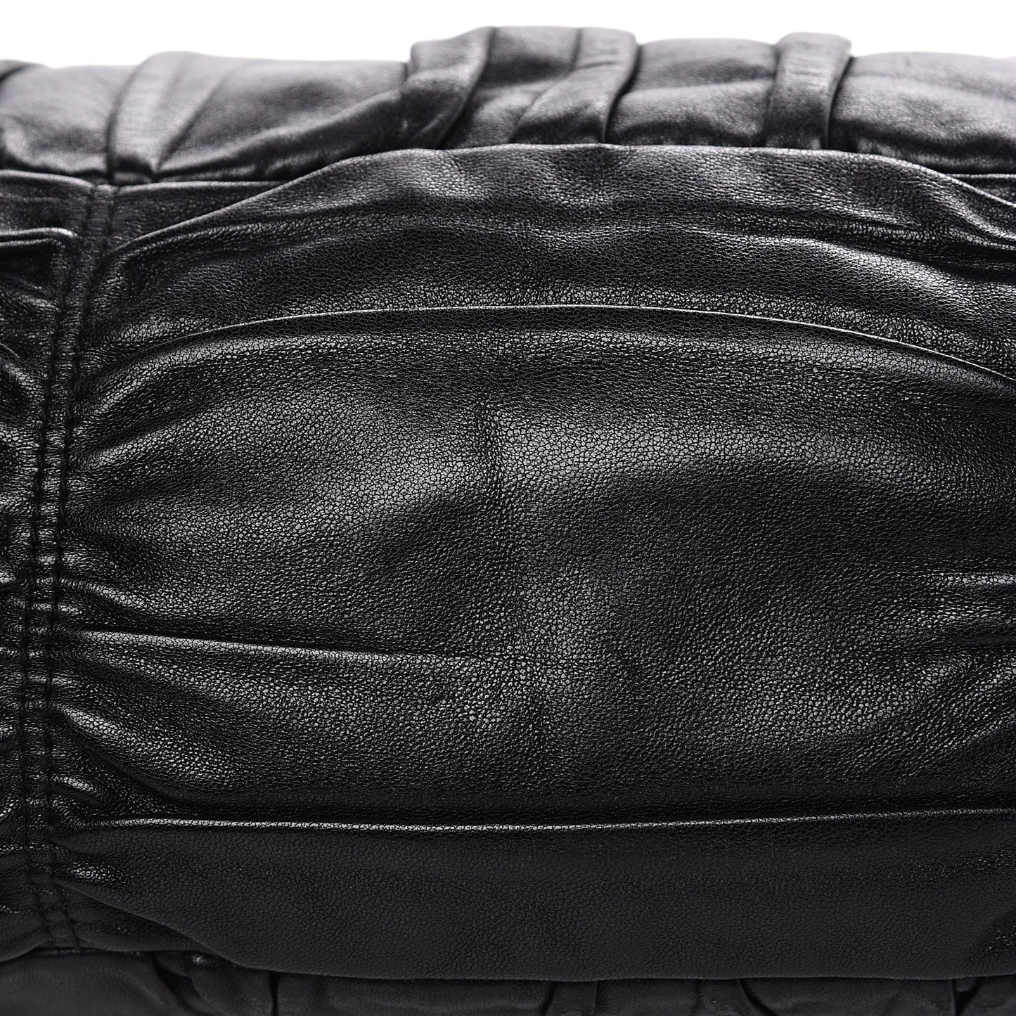 Nappa Gaufre Shopping Satchel Black