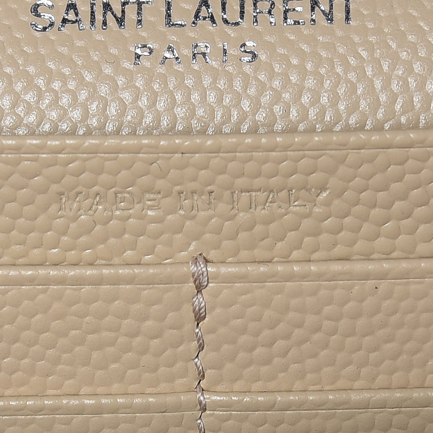 Grain De Poudre Matelasse Chevron Monogram Chain Wallet Nude Powder