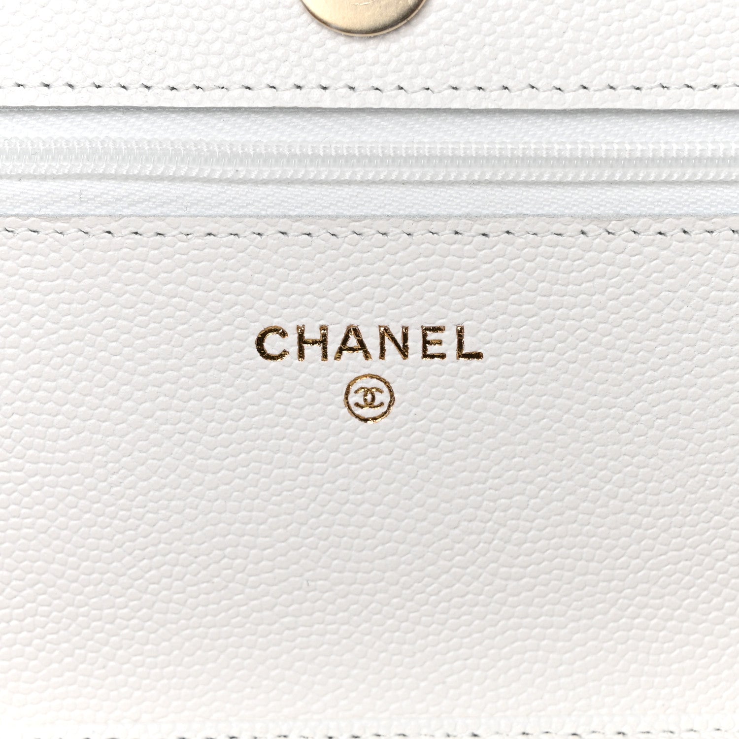 Chanel Caviar Quilted Wallet On Chain WOC White 6 of 10
