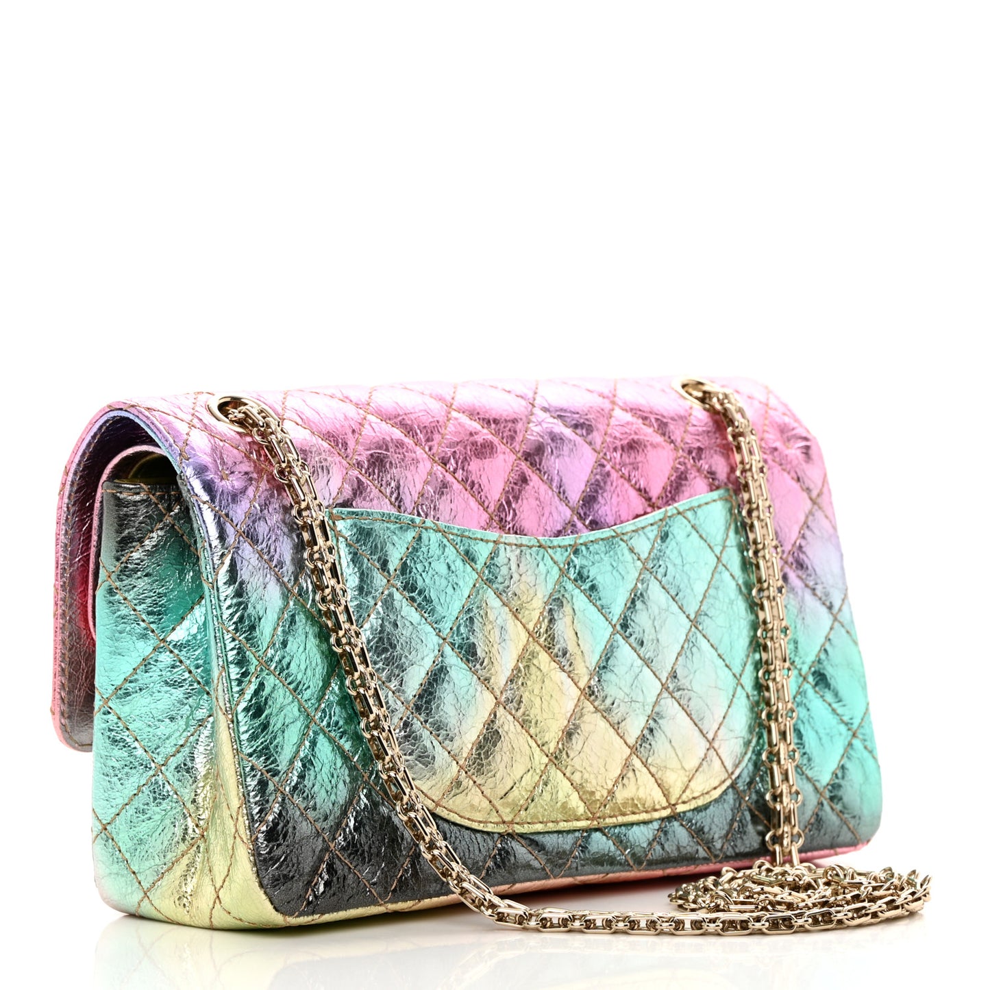 Metallic Goatskin Quilted 2.55 Reissue 225 Flap Multicolor