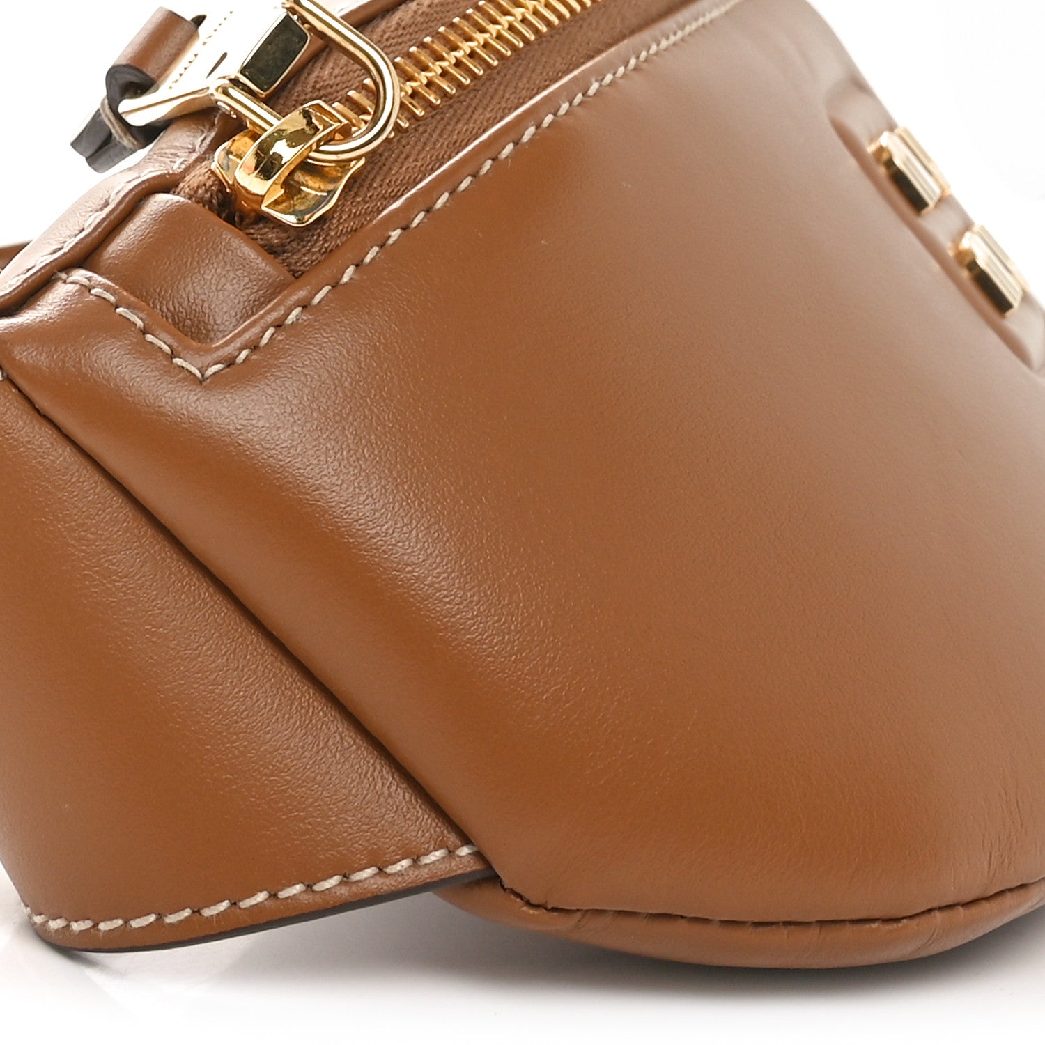 Miu Miu Calfskin Logo Belt Bag Caramel 8 of 9
