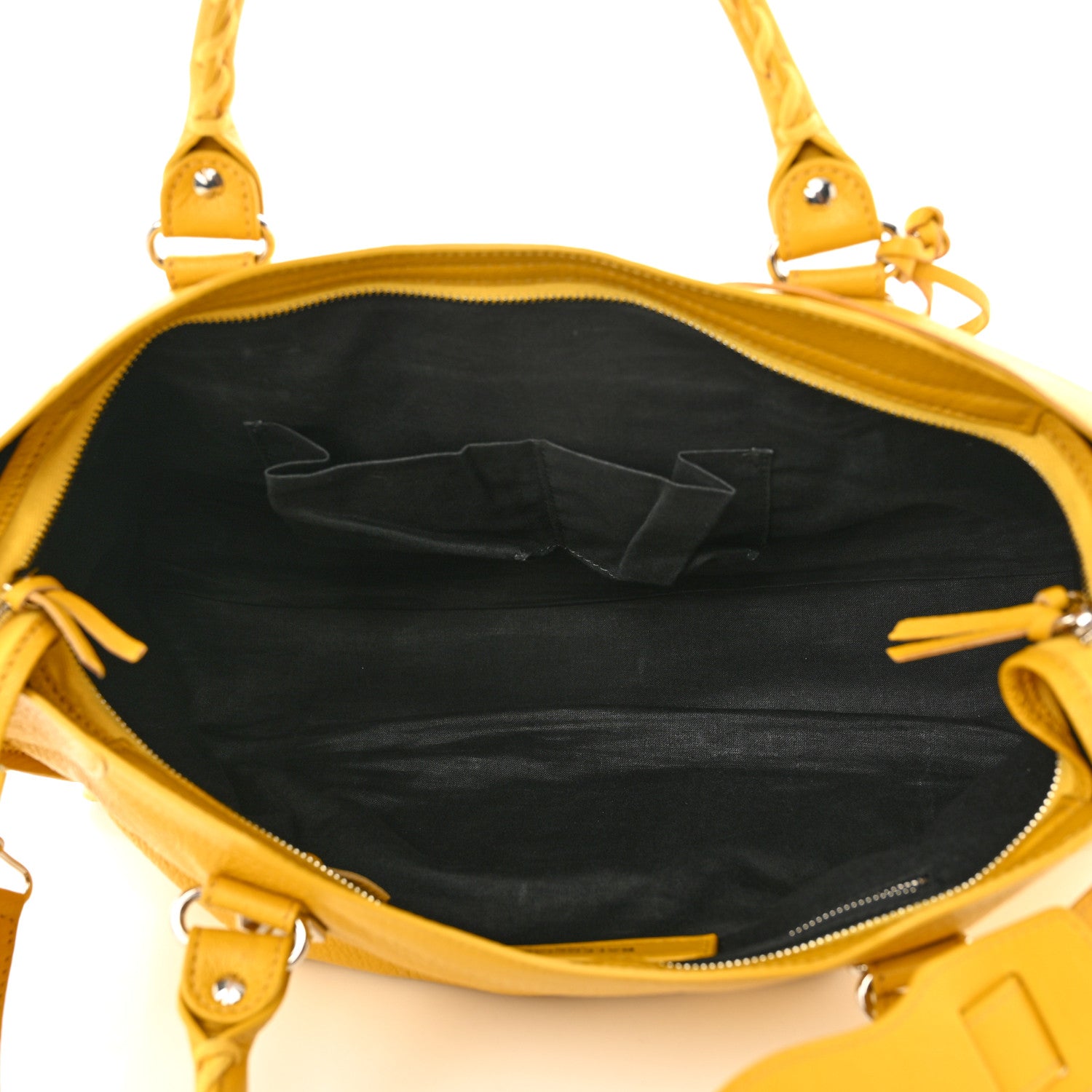 Balenciaga Chevre Silver Metallic Edge Hardware City Jaune Epi 5 of 10