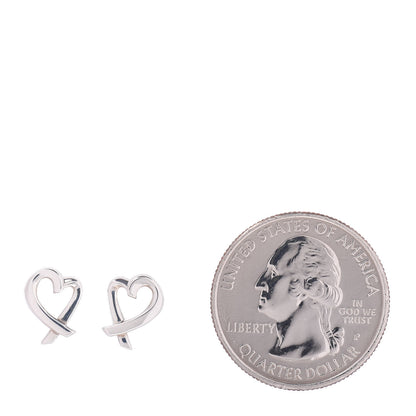 Tiffany Sterling Silver Mini Paloma Picasso Loving Heart Earrings 2 of 4