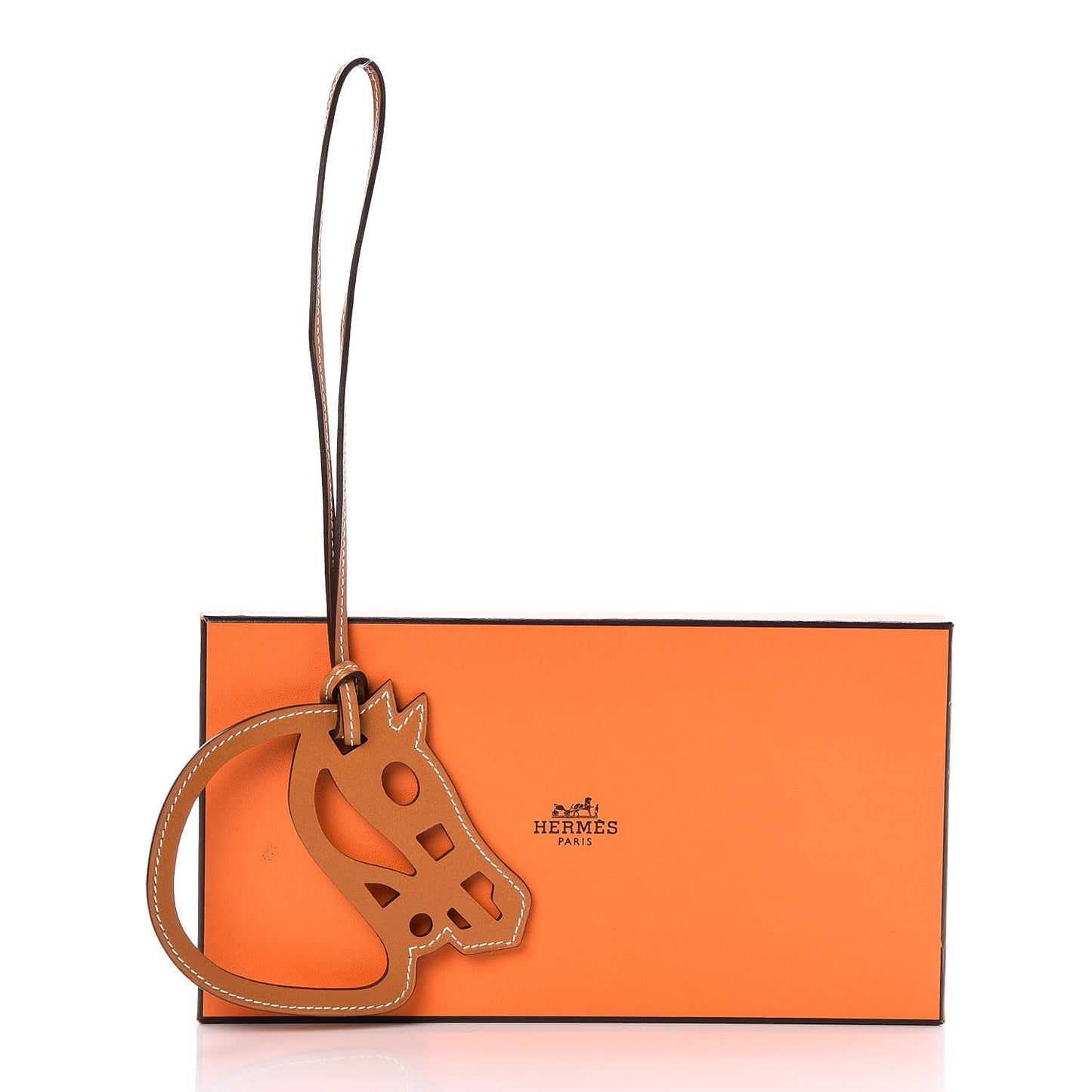 Barenia Paddock Cheval Horse Bag Charm Fauve