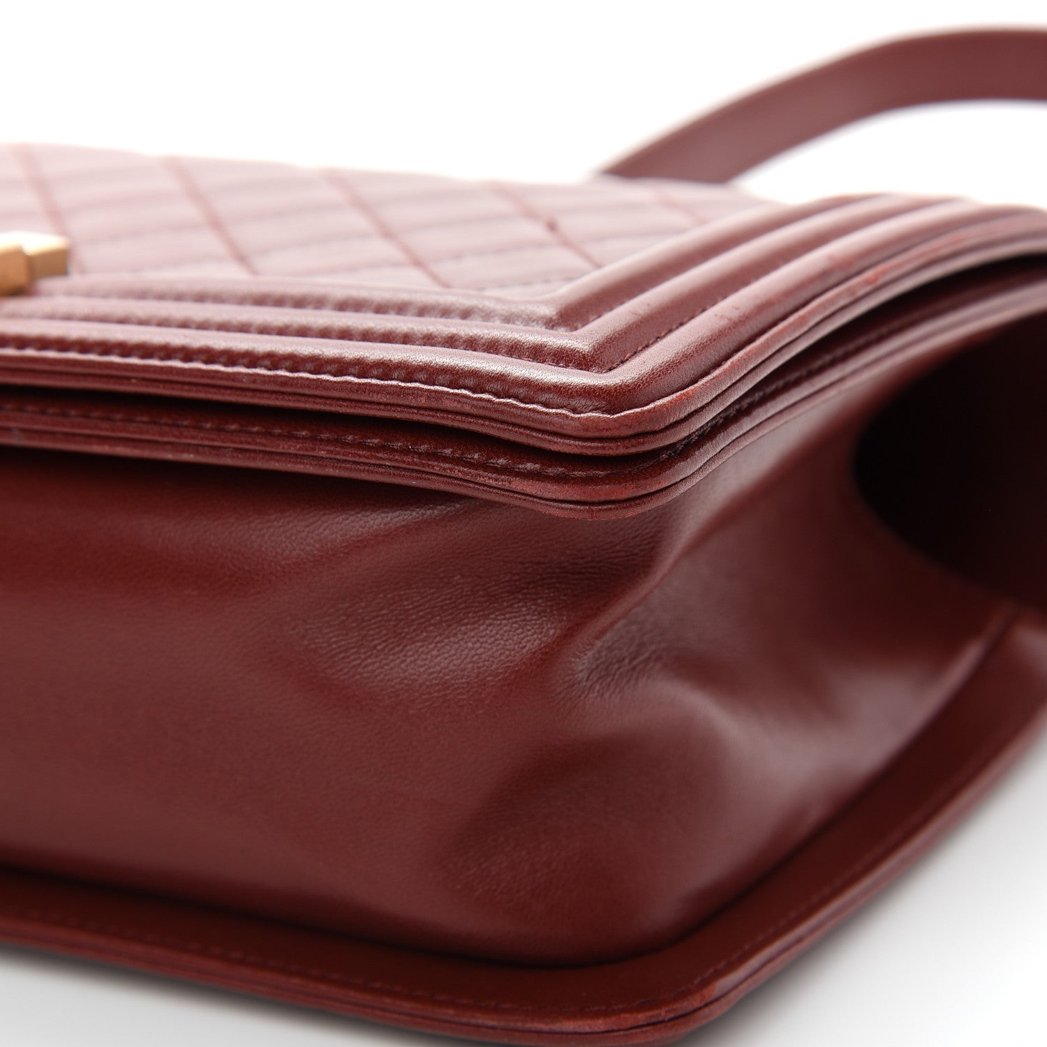 Chanel Lambskin Quilted Medium Boy Flap Dark Red 11 of 13