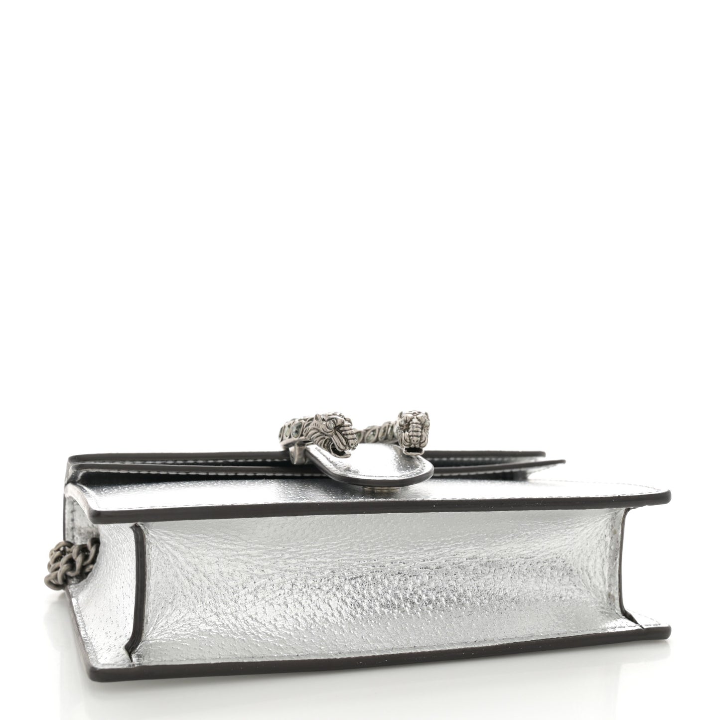 Metallic Calfskin Super Mini Dionysus Shoulder Bag Silver