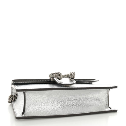 Gucci Metallic Calfskin Super Mini Dionysus Shoulder Bag Silver 4 of 10