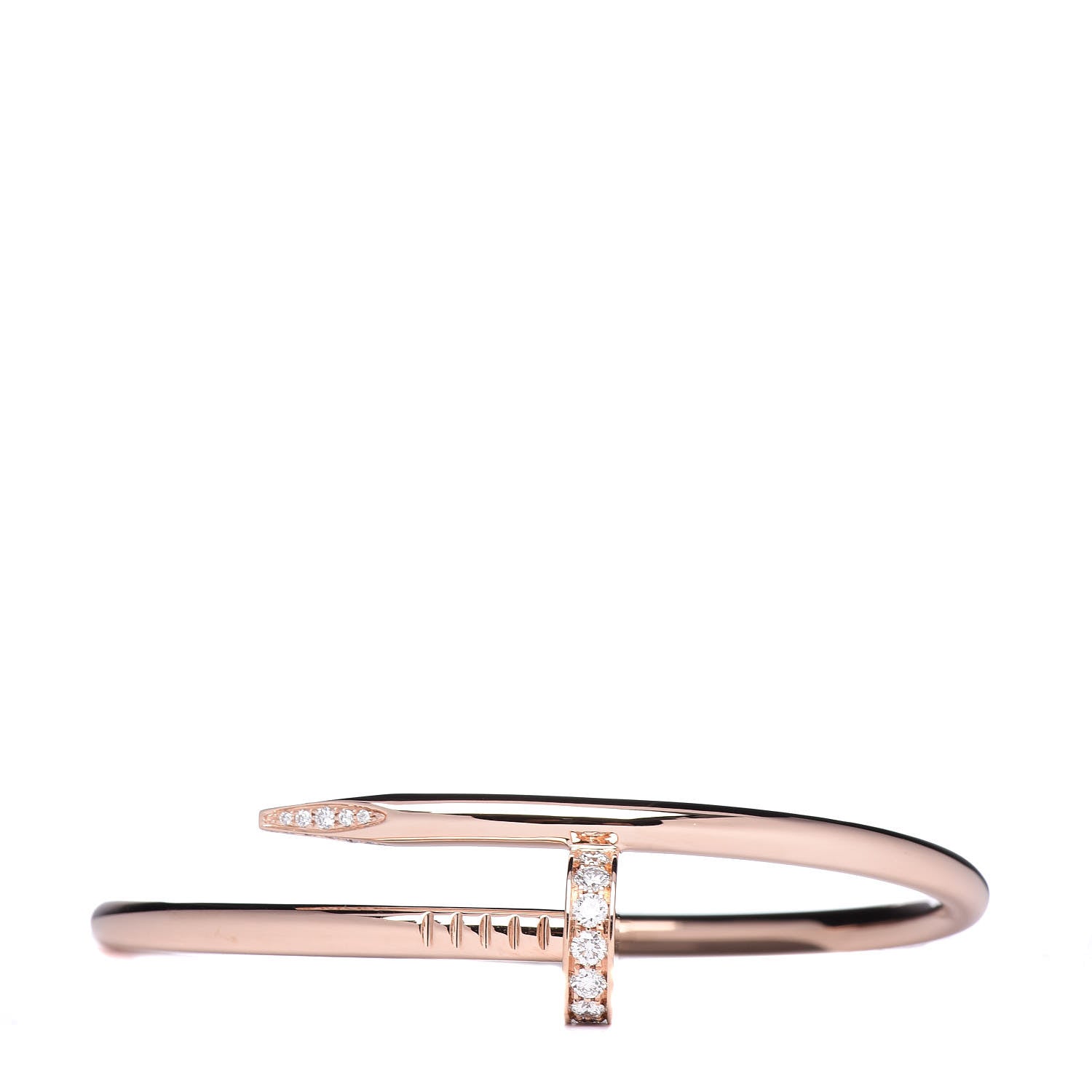 Cartier 18K Pink Gold Diamond Juste Un Clou Bracelet 16 1 of 6