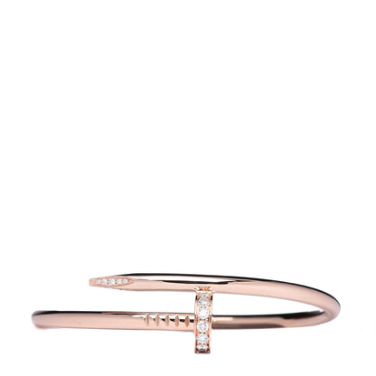 Cartier 18K Pink Gold Diamond Juste Un Clou Bracelet 16 1 of 6