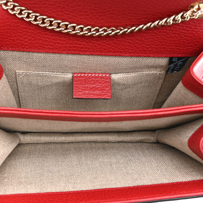 Gucci Dollar Calfskin Small Interlocking G Shoulder Bag Red 5 of 11