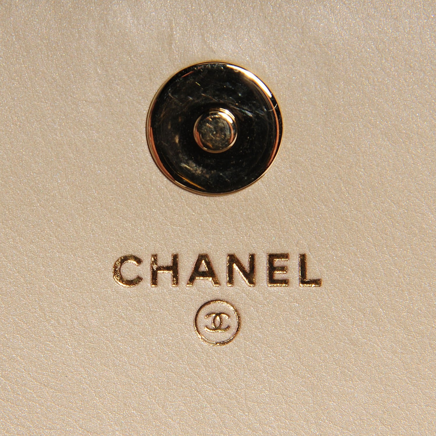 Chanel Calfskin Chevron Boy Wallet On Removable Chain WOC Beige Clair 6 of 10