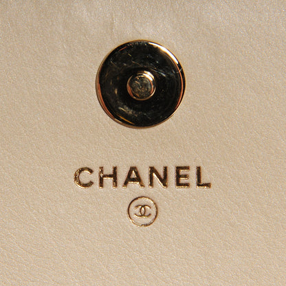 Chanel Calfskin Chevron Boy Wallet On Removable Chain WOC Beige Clair 6 of 10