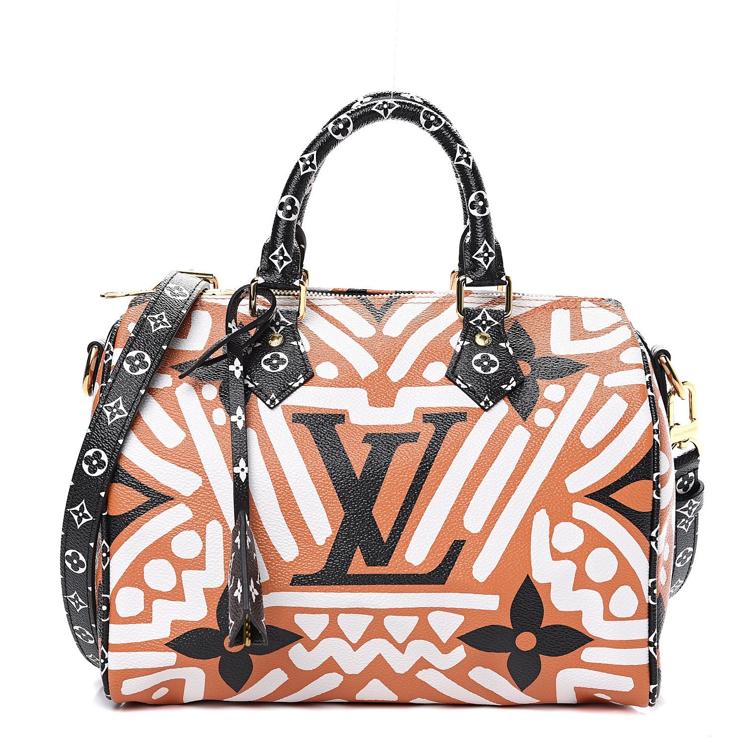 Louis Vuitton Monogram Giant Crafty Speedy Bandouliere 25 Creme Caramel 1 of 8