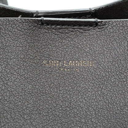 Saint Laurent Calfskin Large Shopping Tote Dark Grey 7 of 9