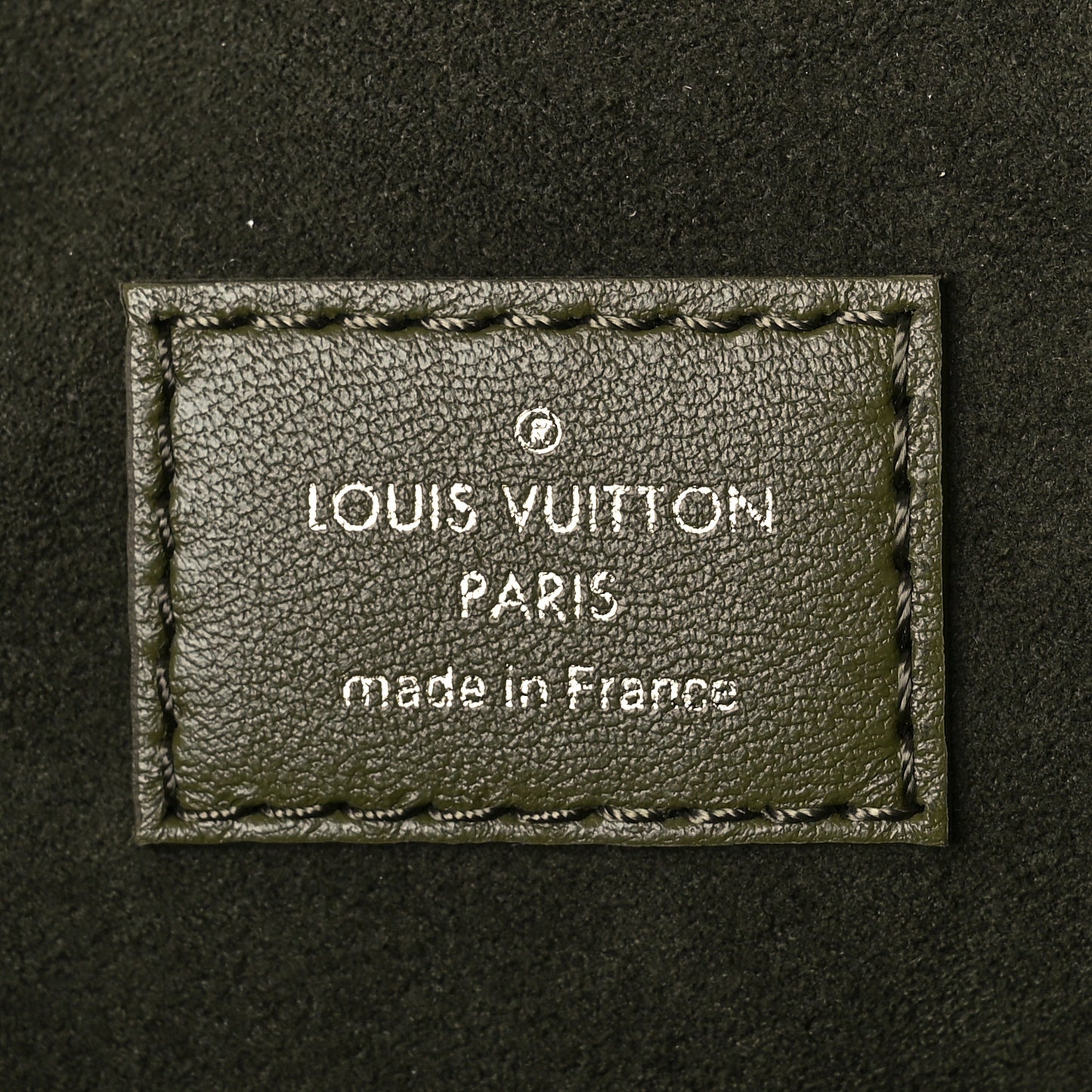 Lambskin Embossed Monogram Coussin MM Khaki