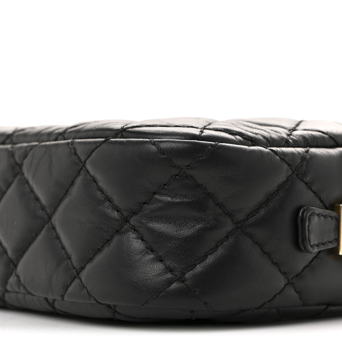 Aged Calfskin Quilted Mini Reissue Camera Case Black