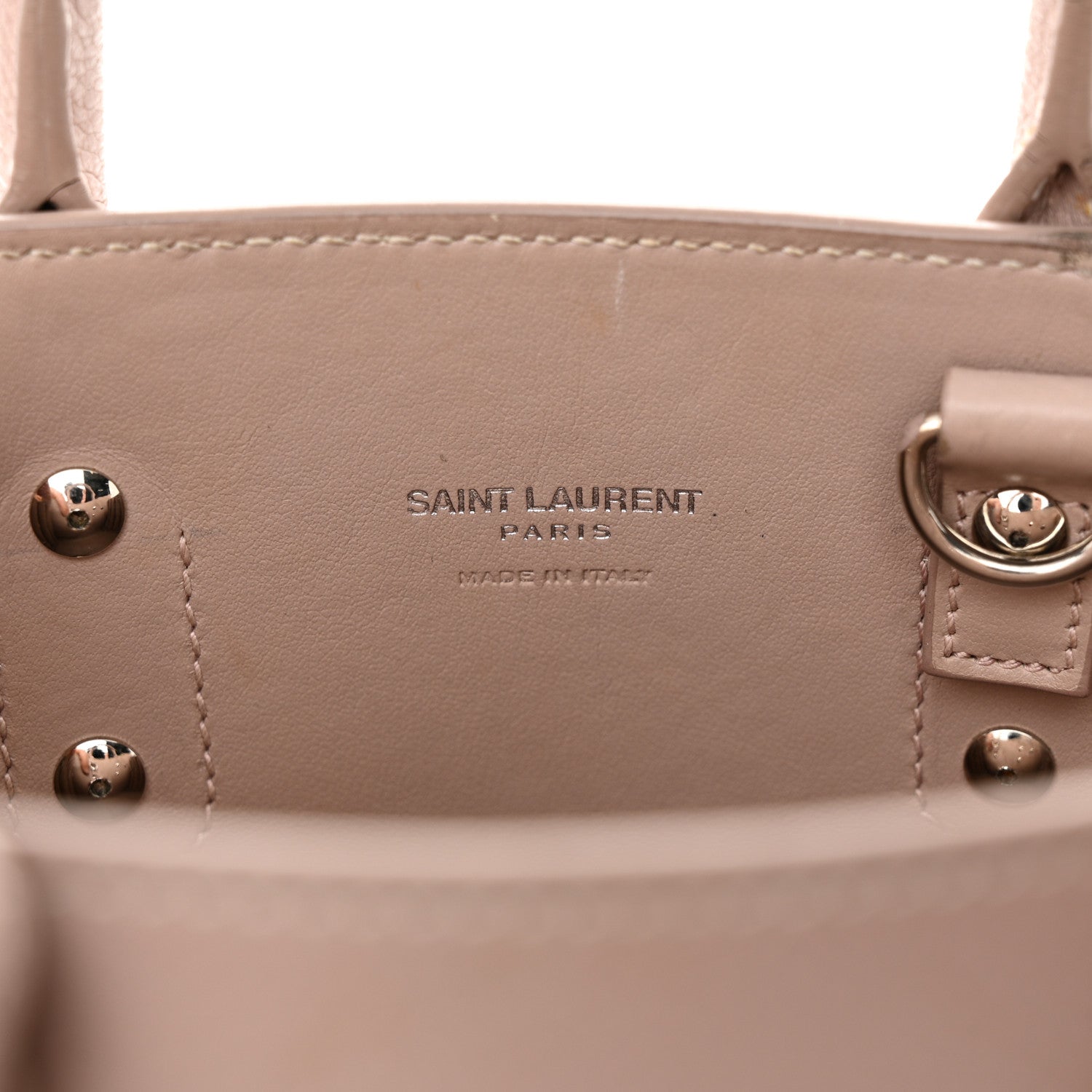 Saint Laurent Grained Calfskin Nano Sac De Jour Antique Rose 6 of 12