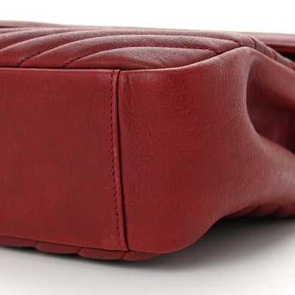 Saint Laurent Sheepskin Matelasse Chevron Large College Monogram Satchel Palissandre 10 of 11