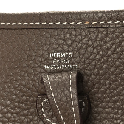 Hermes Taurillon Clemence Amazone Evelyne TPM Etoupe Bleu Indigo 6 of 14