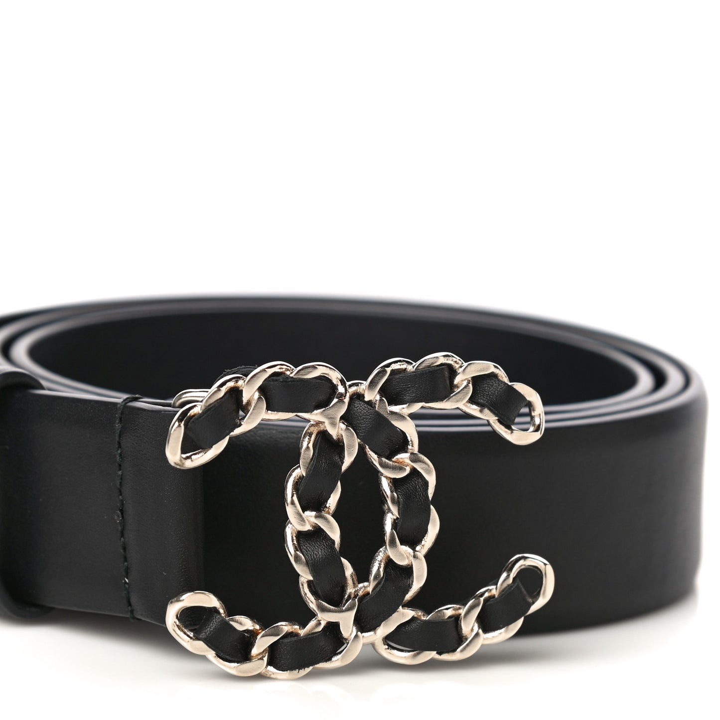 Lambskin CC Chain Belt 90 36 Black
