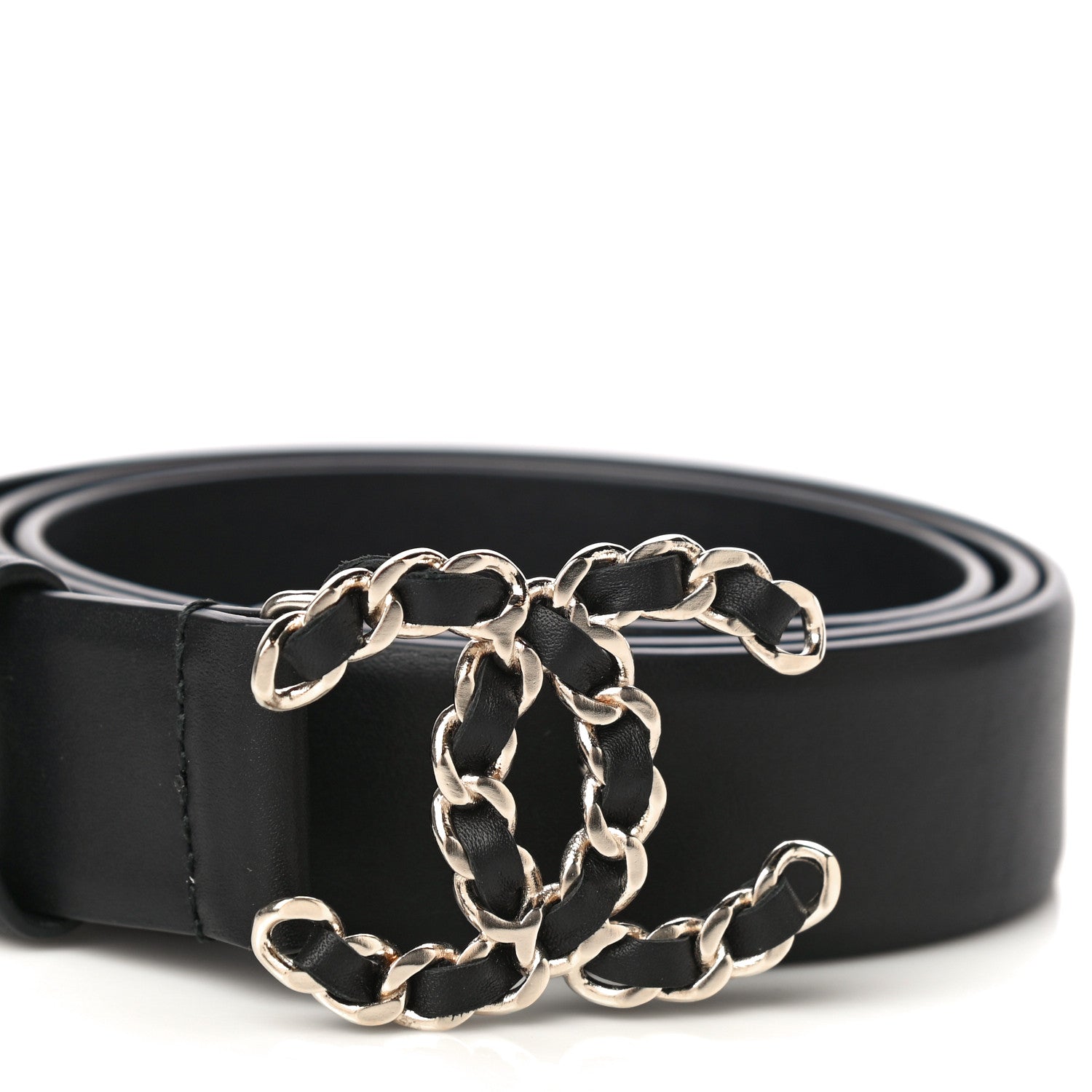 Chanel Lambskin CC Chain Belt 90 36 Black 2 of 9