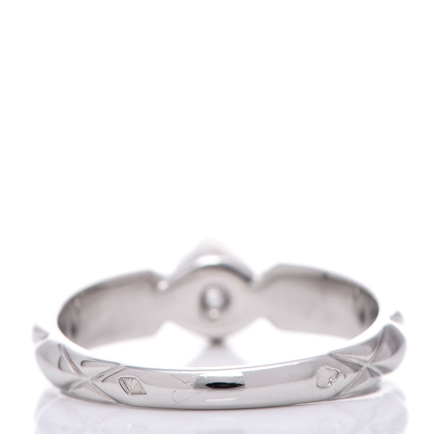 Platinum Diamond Matelasse Ring 48 4.5