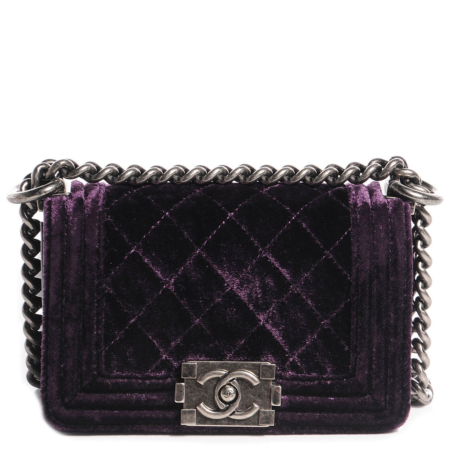Velvet Mini Boy Flap Purple