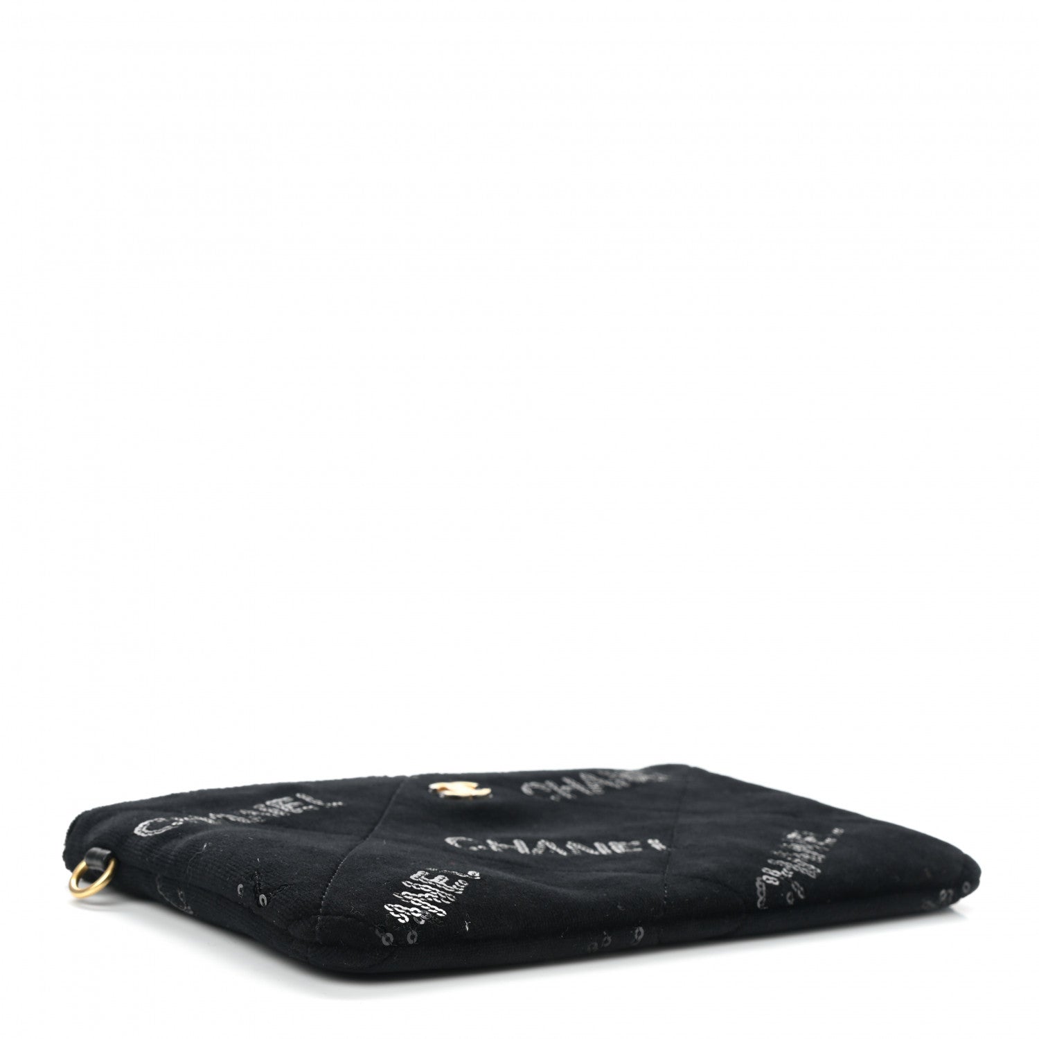 Chanel Velvet Sequin Quilted Chanel 22 Removable Pouch Black 4 of 5