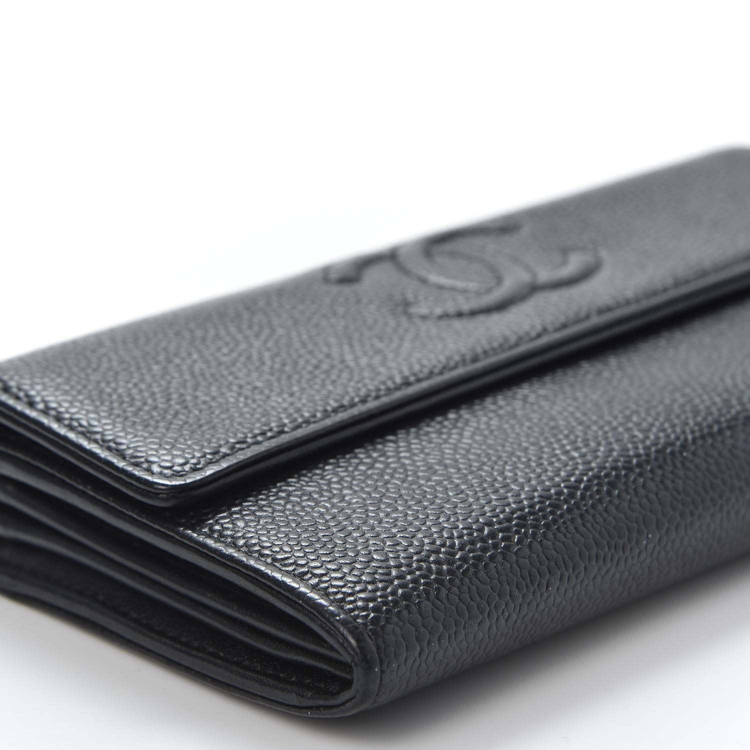 Chanel Caviar Timeless CC Large Gusset Flap Wallet Black 5 of 10