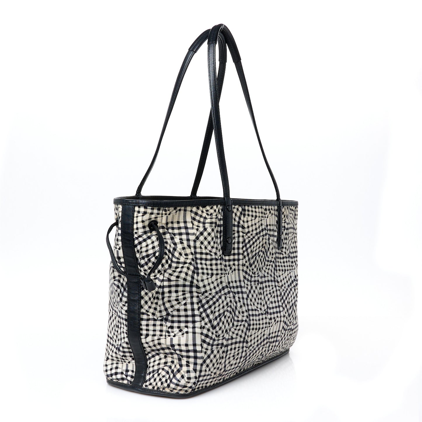 Visetos Calfskin Motif Rombi Lion Printed Reversible Shopper Tote White
