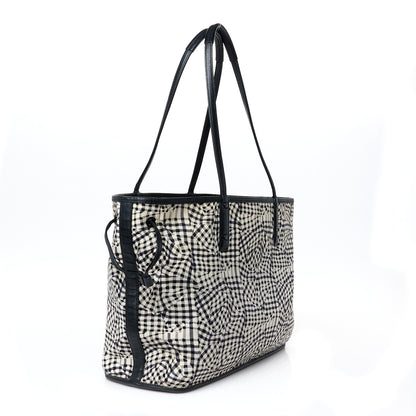 MCM Visetos Calfskin Motif Rombi Lion Printed Reversible Shopper Tote White 5 of 16