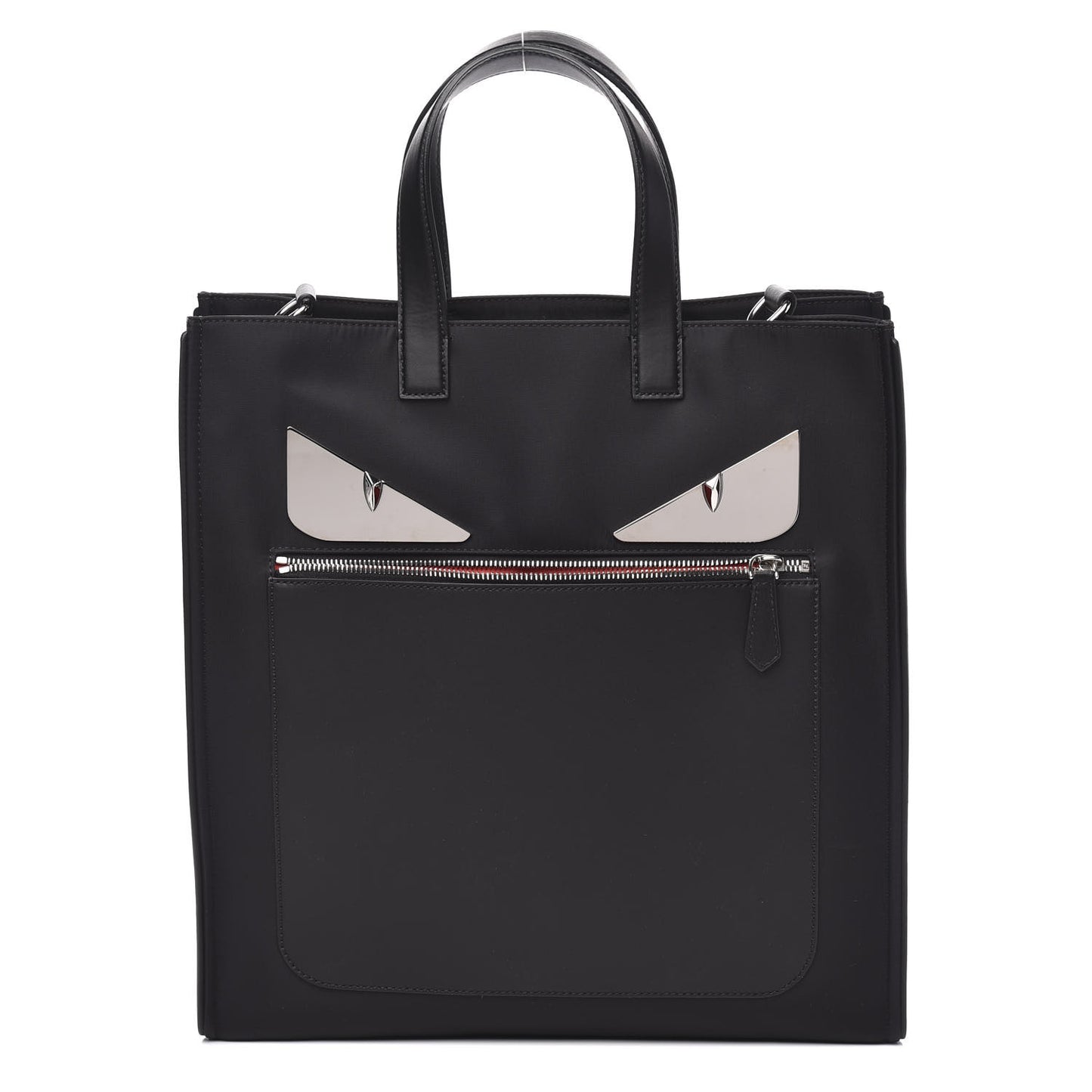 Nylon Vitello Liberty Metal Monster Eyes Tote Black