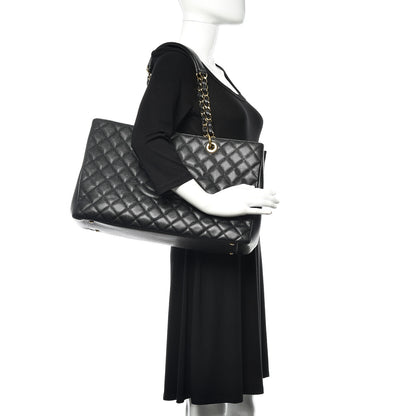 Chanel Caviar Quilted XL Grand Shopping Tote GST Black 2 of 10
