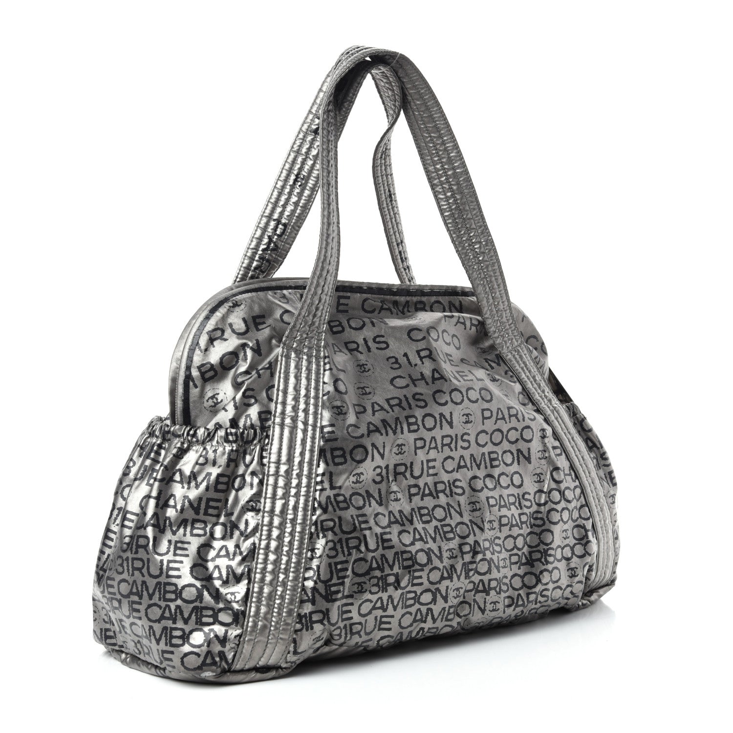 Chanel Lacquered Canvas Medium Unlimited Tote Argent Fonce 3 of 10