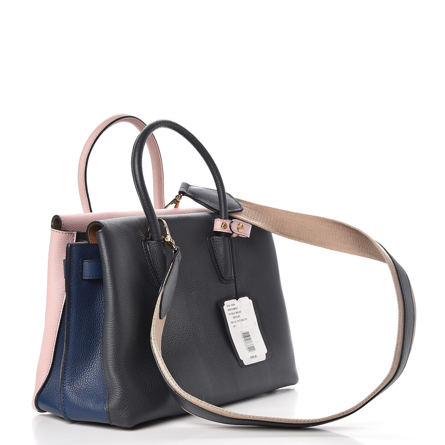 MCM Grained Calfskin Medium Milla Tote Pale Mauve 3 of 18