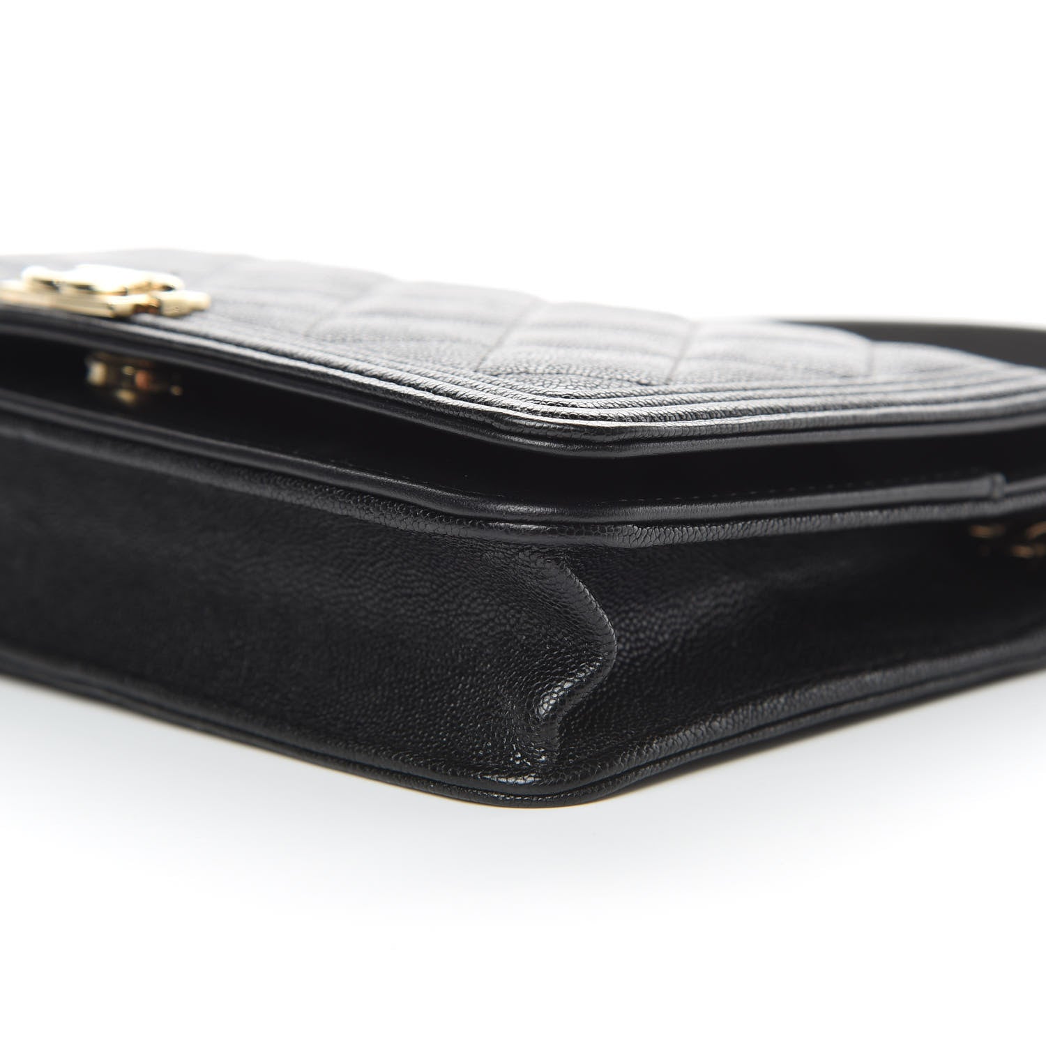 Chanel Caviar Quilted Boy Wallet On Chain WOC Black 11 of 15