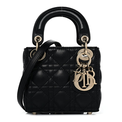 Christian Dior Lambskin Cannage Micro Lady Dior Black 1 of 8