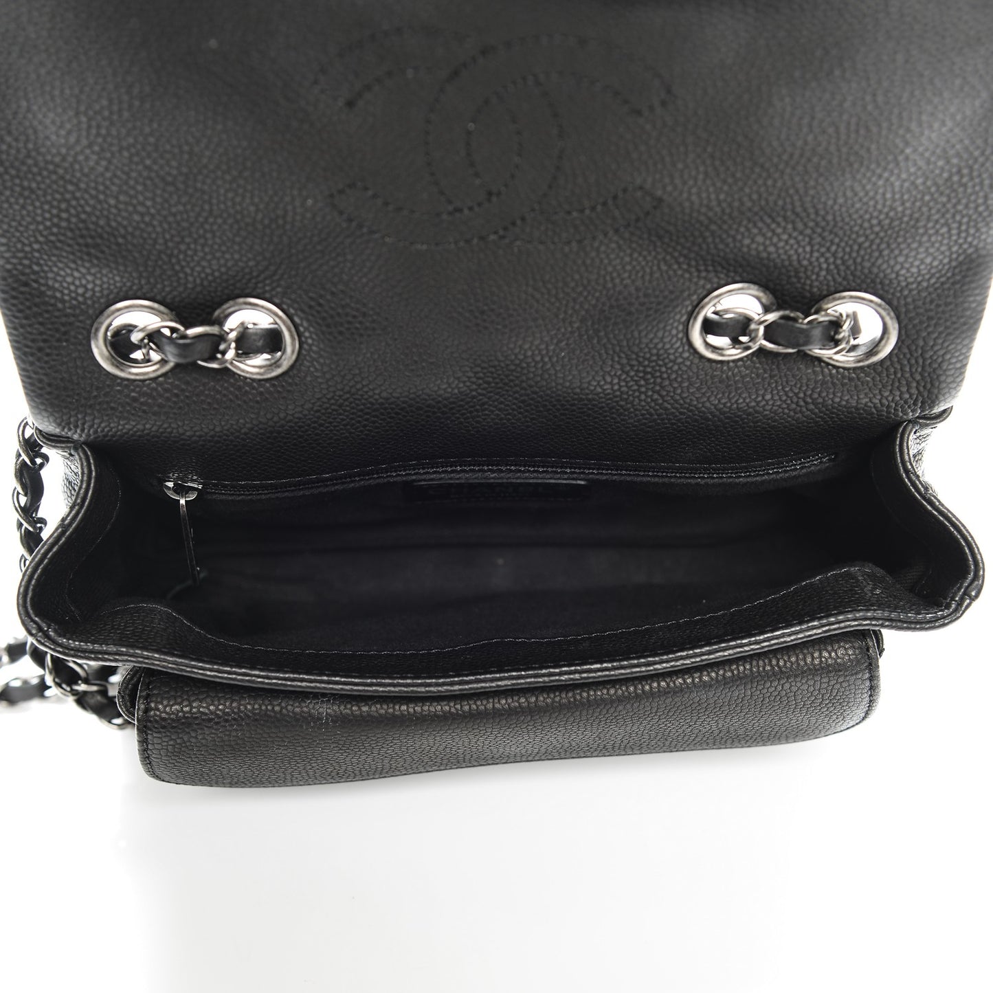 Caviar Quilted Medium Now and Forever Flap Black