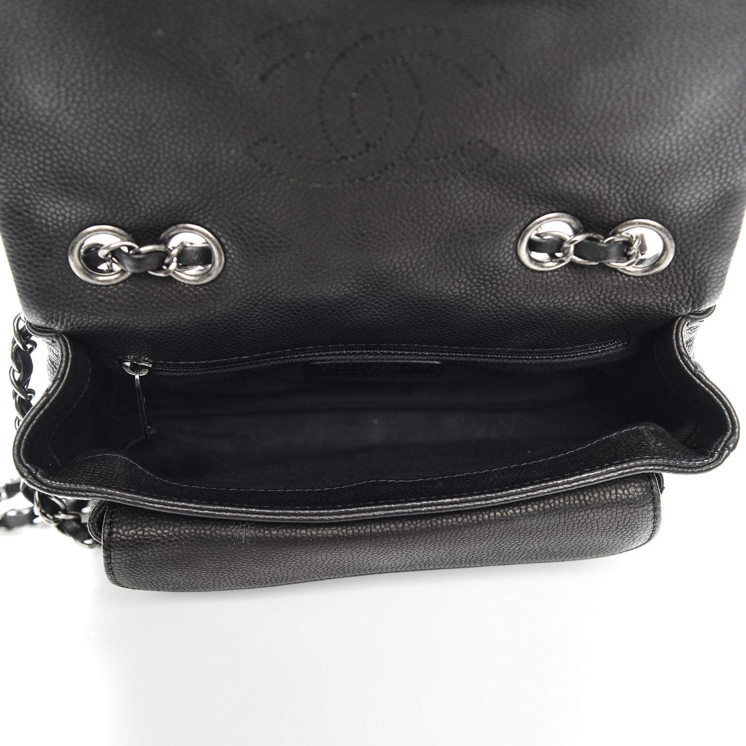 Chanel Caviar Quilted Medium Now and Forever Flap Black 5 of 7