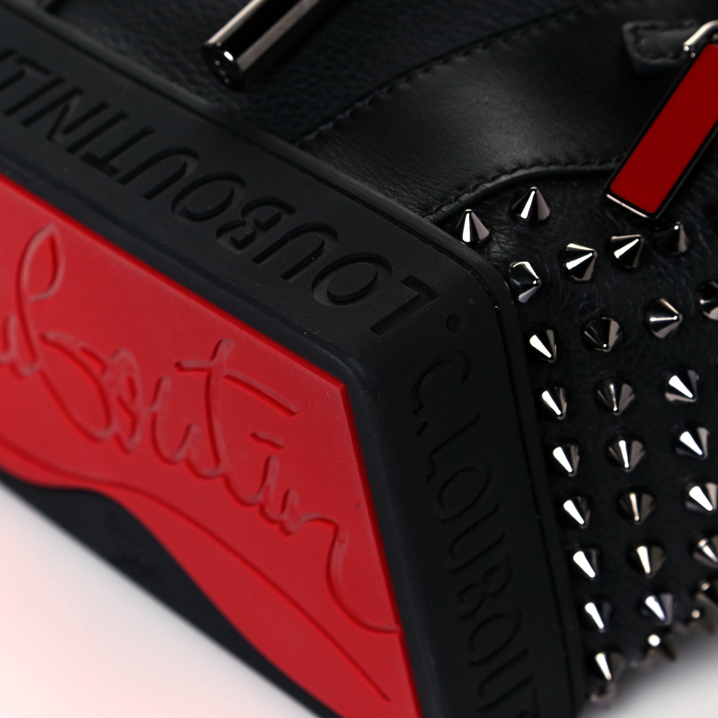 Calfskin Spiked Small Explorafunk Backpack Black