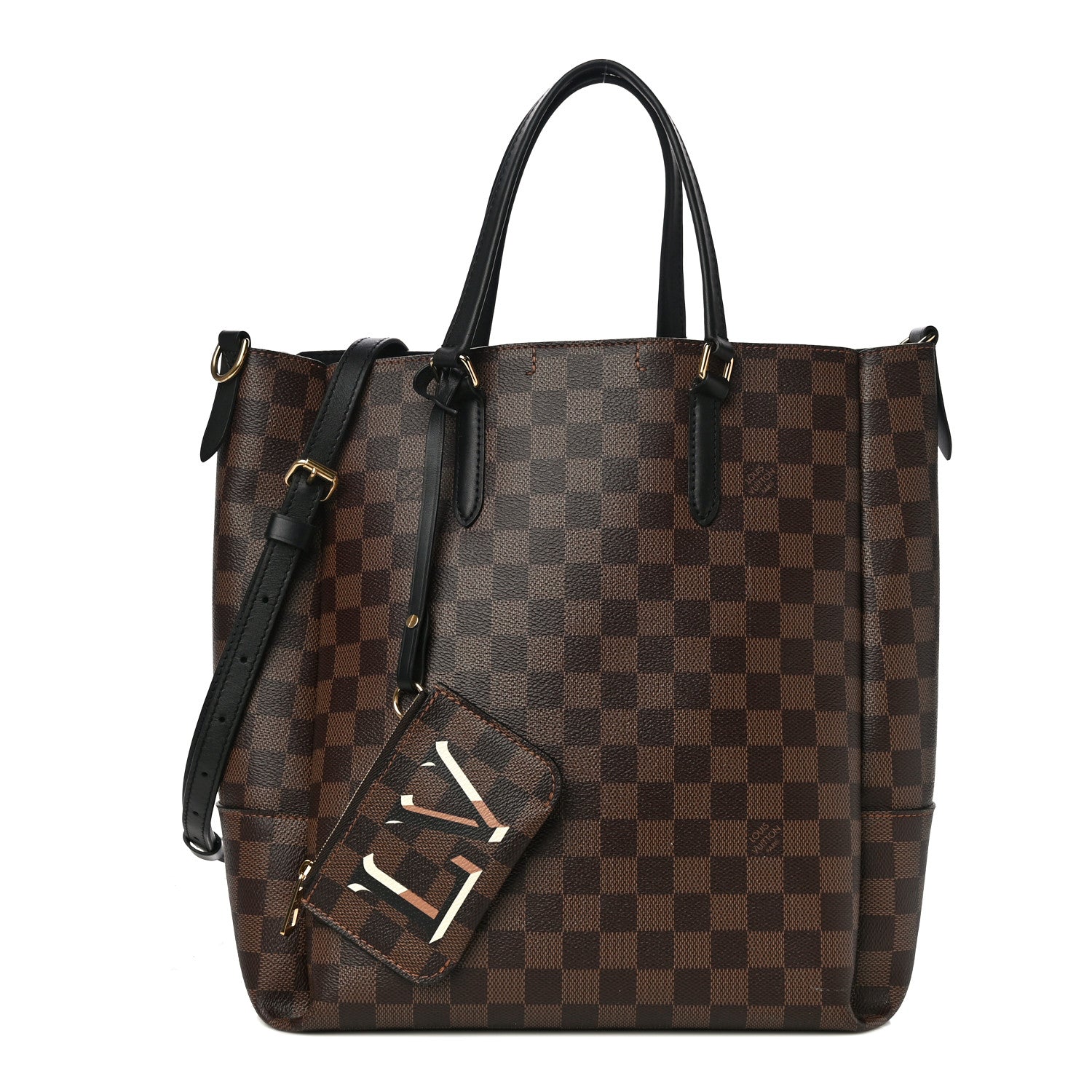 Louis Vuitton Damier Ebene Belmont MM Black 1 of 10