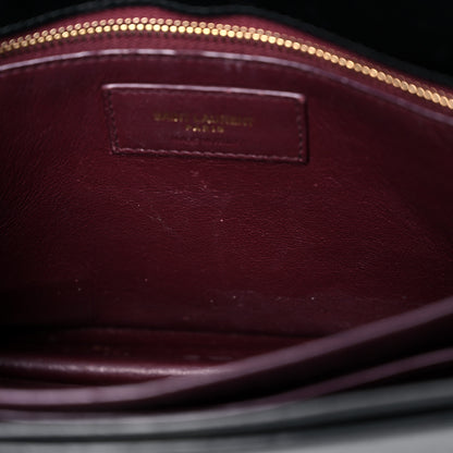 Saint Laurent Smooth Calfskin Monogram Cassandra Clasp Bag Black 17 of 28