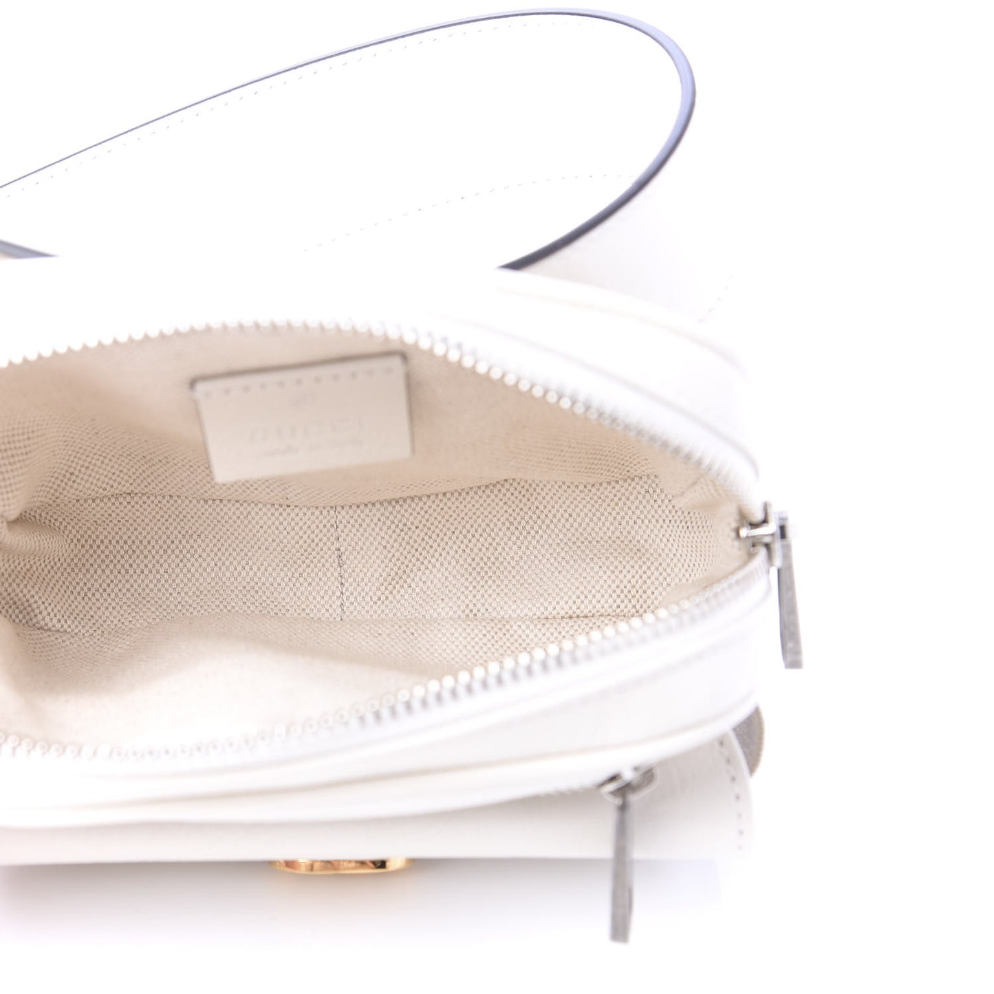 Fluffy Calfskin Mini Morpheus Belt Bag 90 36 White